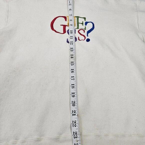 Vintage Guess Jeans Crewneck Embroidered Sweatshirt Women's Size Large USA - Picture 4 of 12
